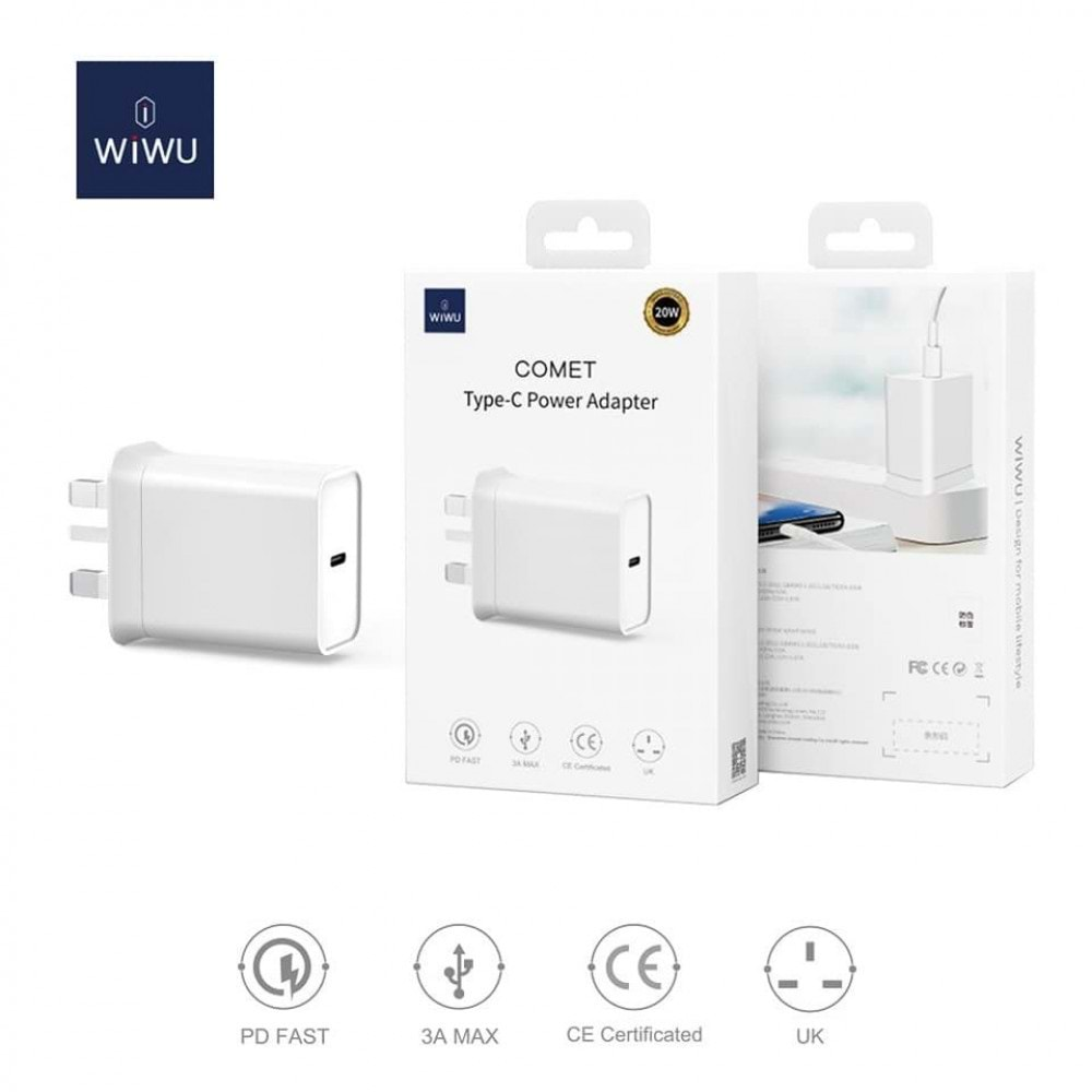 ADAPTOR WIWU TYPE-C POWER ADAPTER COMET