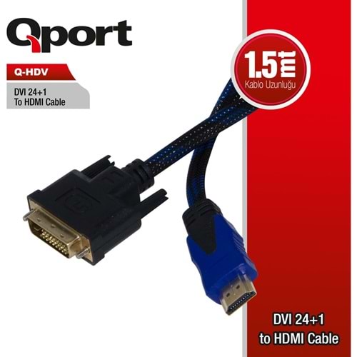 KABLO DVI TI HDMI Q-HDV QPORT