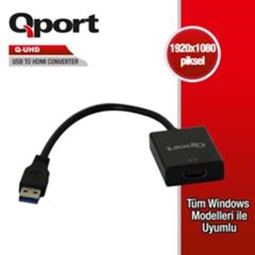 ÇEVİRİCİ ADAPTOR Q-PORT Q-UHD USB 3,0